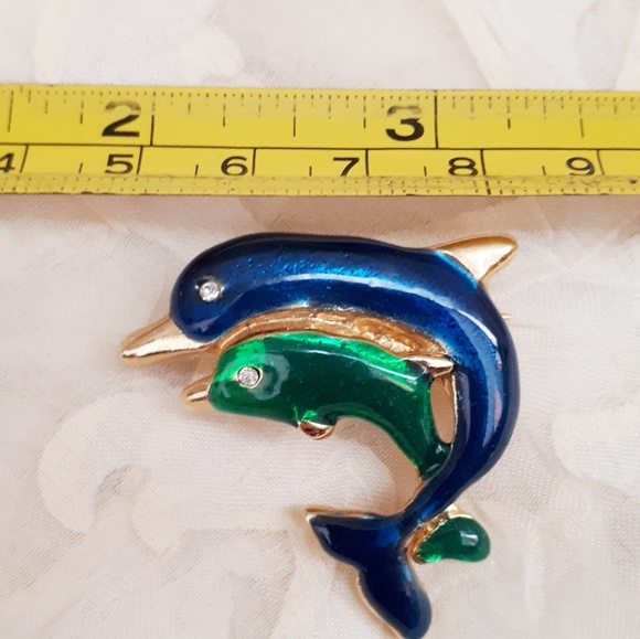 Lovely vintage dolphin pin brooch - Picture 5 of 5
